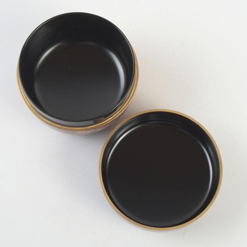 茶道具 漆塗 瑞雲造 老松蒔絵 平棗 共布共箱 V 9495 - メルカリ