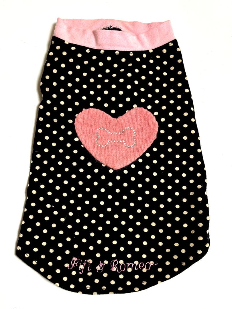 Fifi&Romeo ドットカシミヤハートパッチ付き Mサイズ - メルカリ
