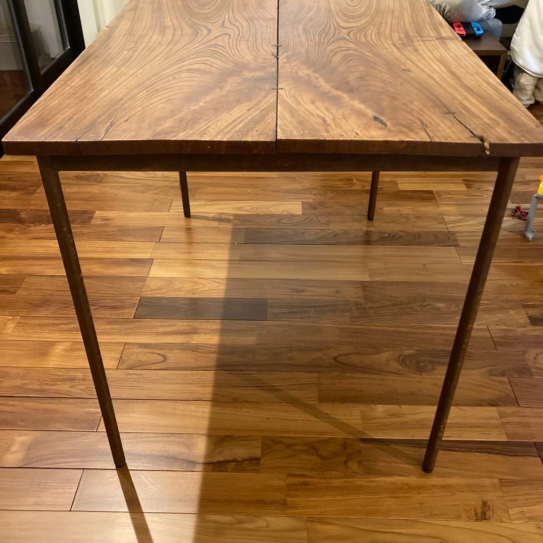 古材ダイニングテーブル　アンティーク やっほ京都 ケヤキ