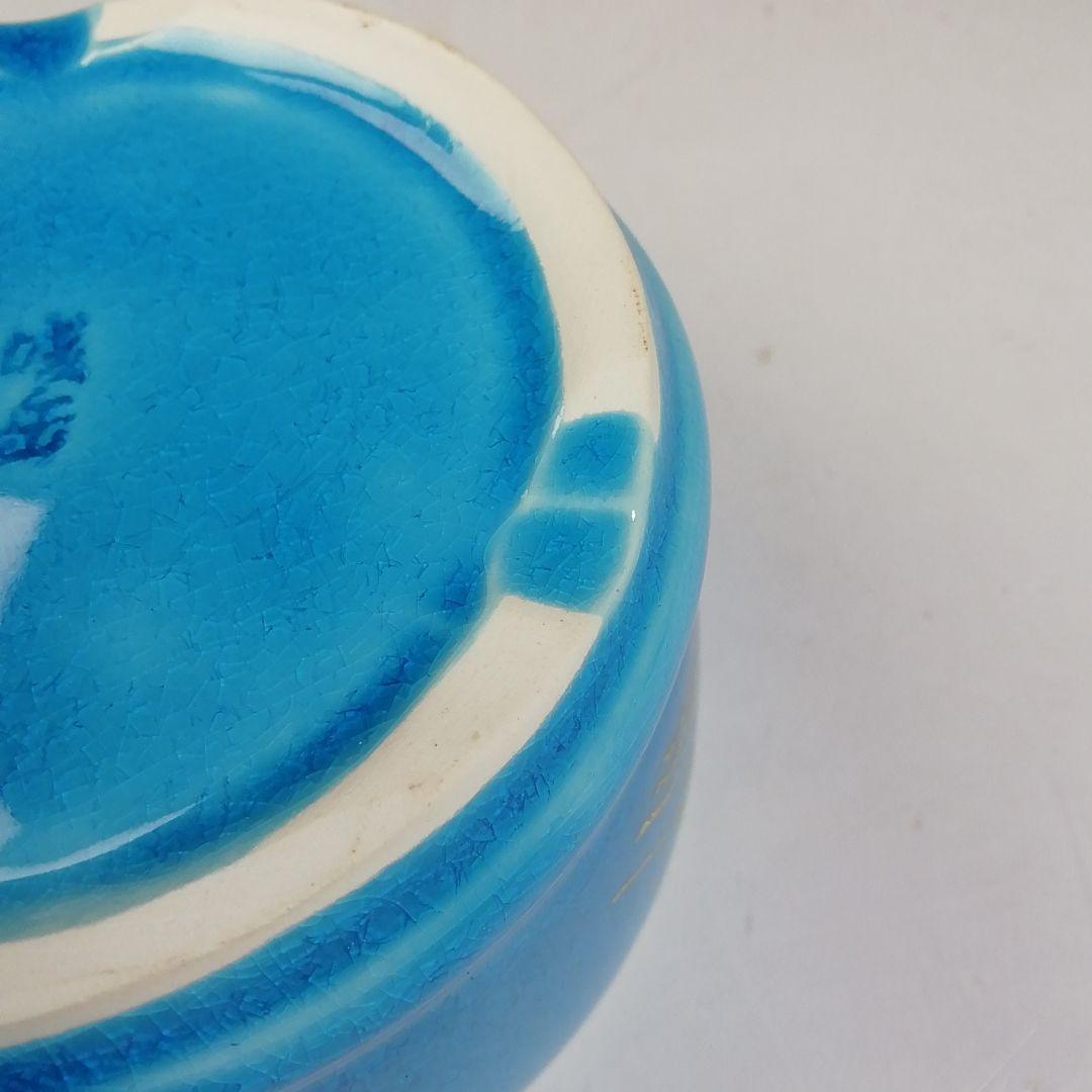 T990 茶器 『浅葱交趾釉』『手桶 茶器』『橋本城岳 造』 共箱