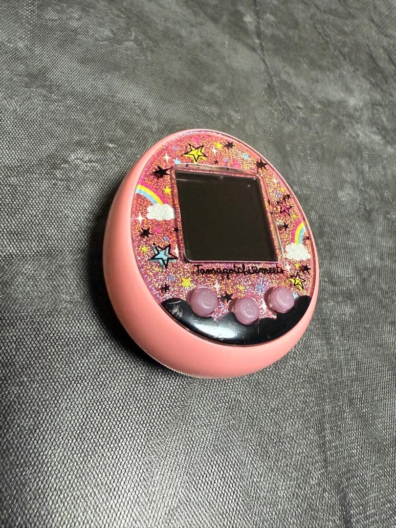 【希少カラー動作確認済】たまごっちみーつ ピンク／レインボースター柄／箱なし
