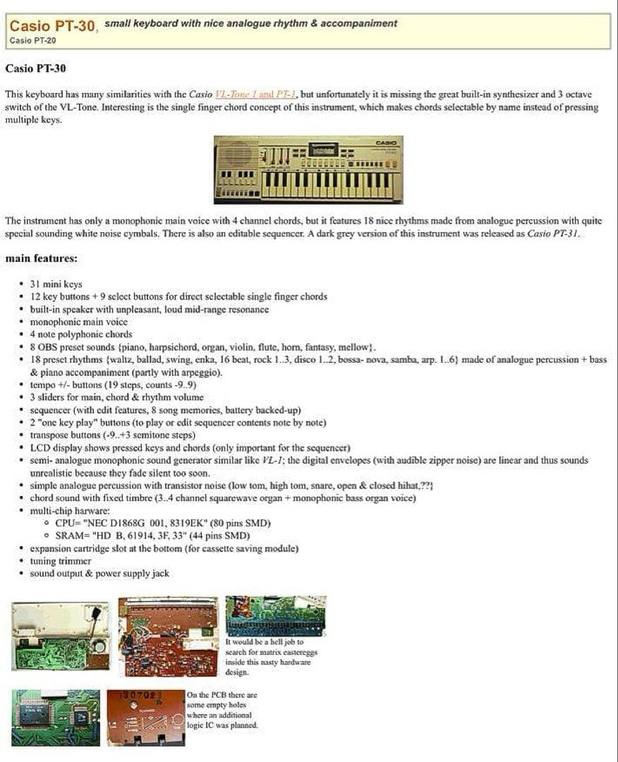 Casio PT-31☆セミアナログ式シンセサイザー☆昭和レトロ☆日本製☆