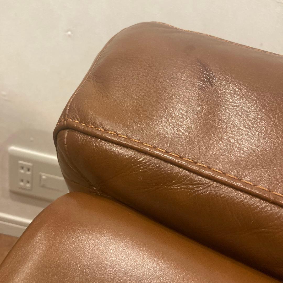 unico ウニコ　テラ　TERRA ブラウンレザーオットマン