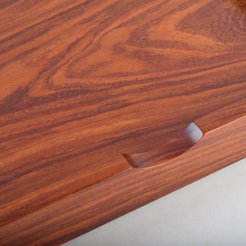 178　書道具　唐木紫檀製　無垢彫　くりぬき　硯箱　C　8734