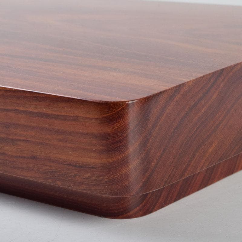 178　書道具　唐木紫檀製　無垢彫　くりぬき　硯箱　C　8734