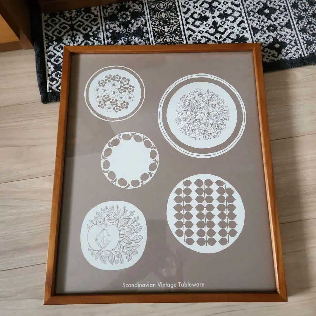 取り扱い終了品 北欧暮らしの道具店 額付きシルクスクリーン