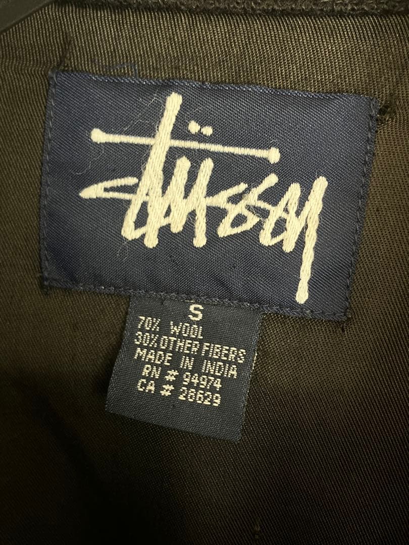 STUSSY ブラック　ウールジャケット Sサイズ