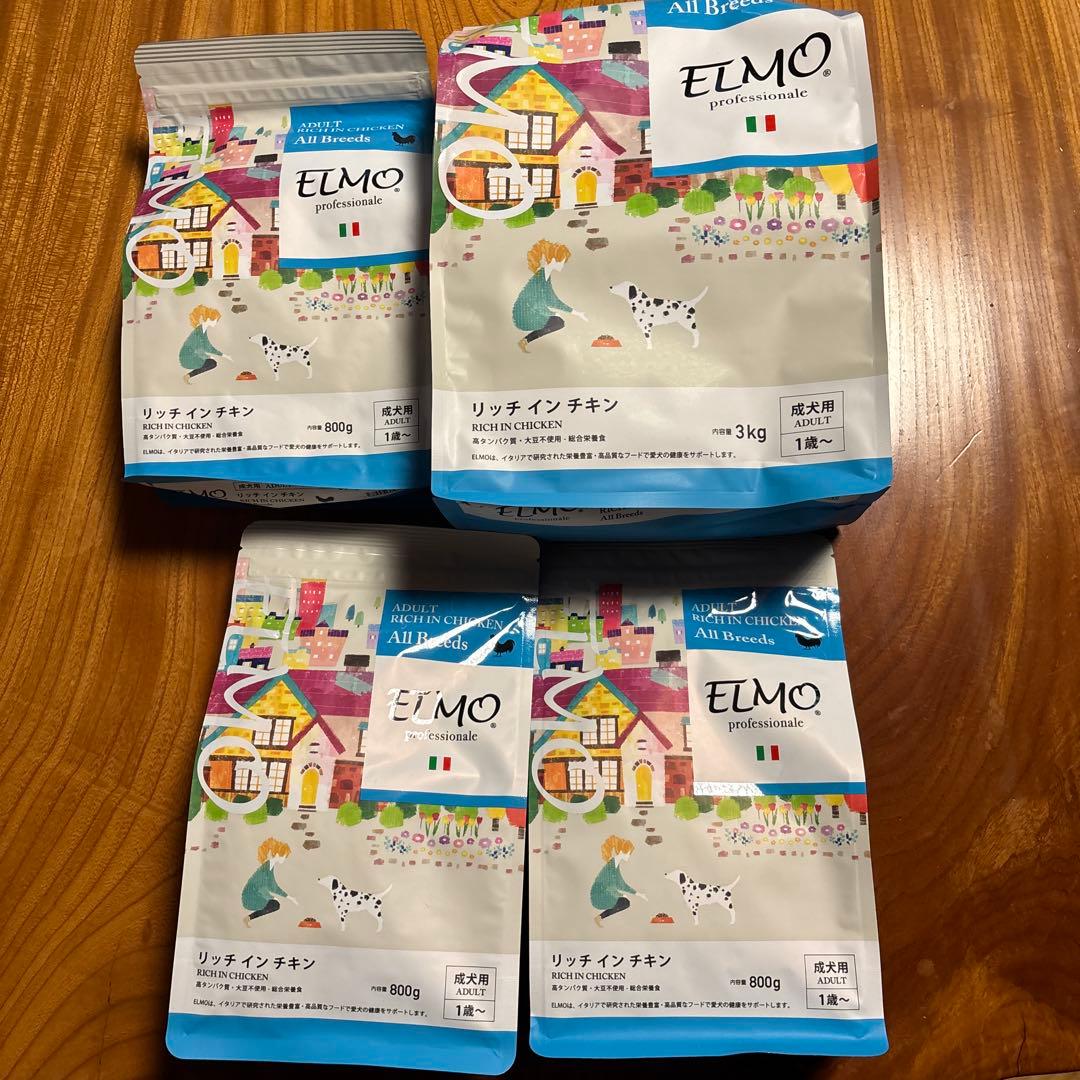 ELMO ドライフード リッチインチキンセット800g、3kg ELMO ドライフード リッチチキン 3kg×1 800g×1＊ - メルカリ
