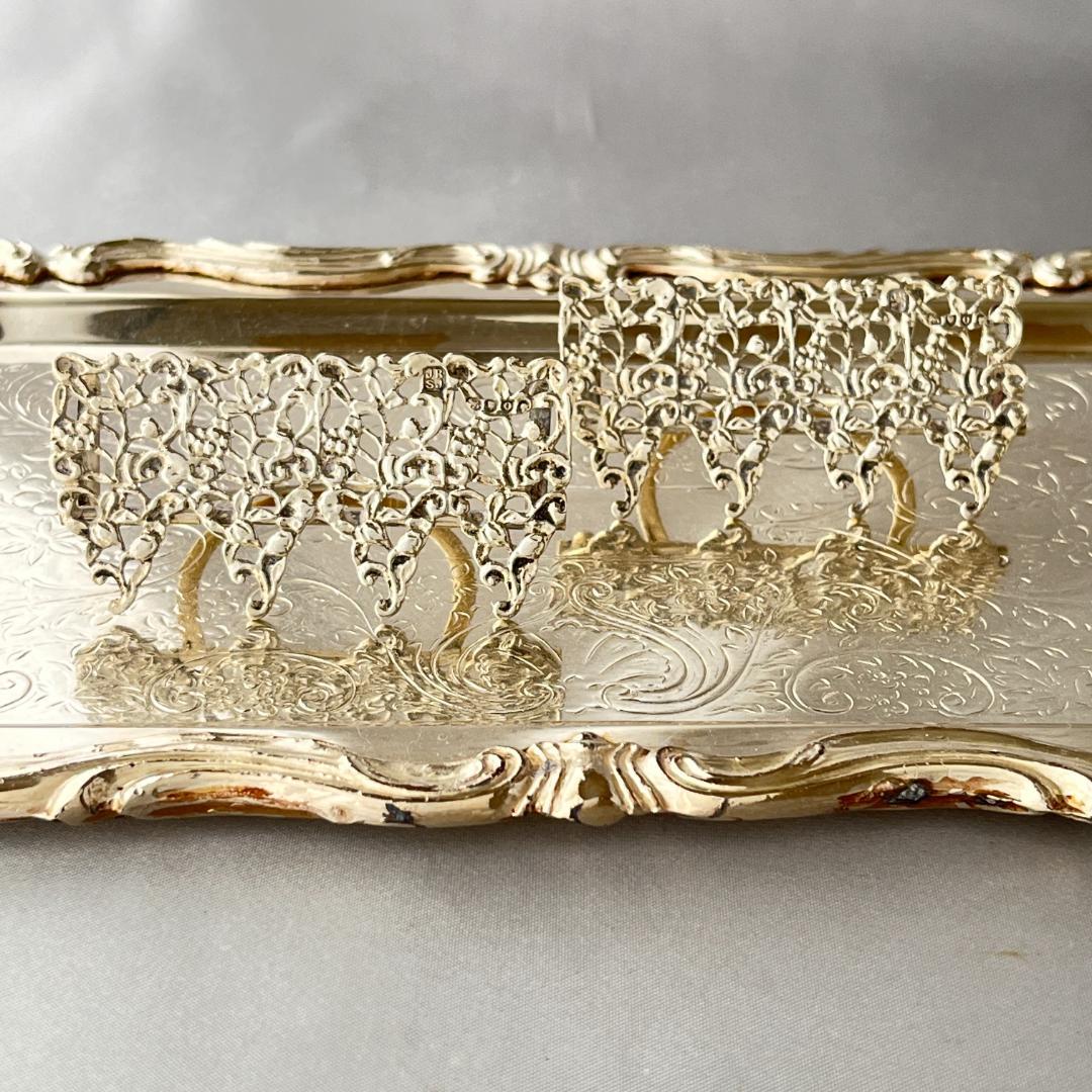 【Rosenthal, Jacob & Co.】メニューホルダー ペア【純銀】