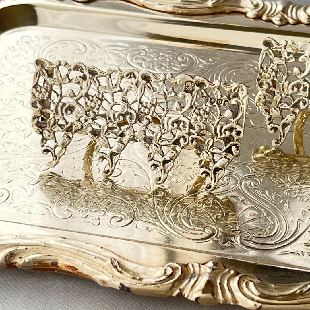 【Rosenthal, Jacob & Co.】メニューホルダー ペア【純銀】