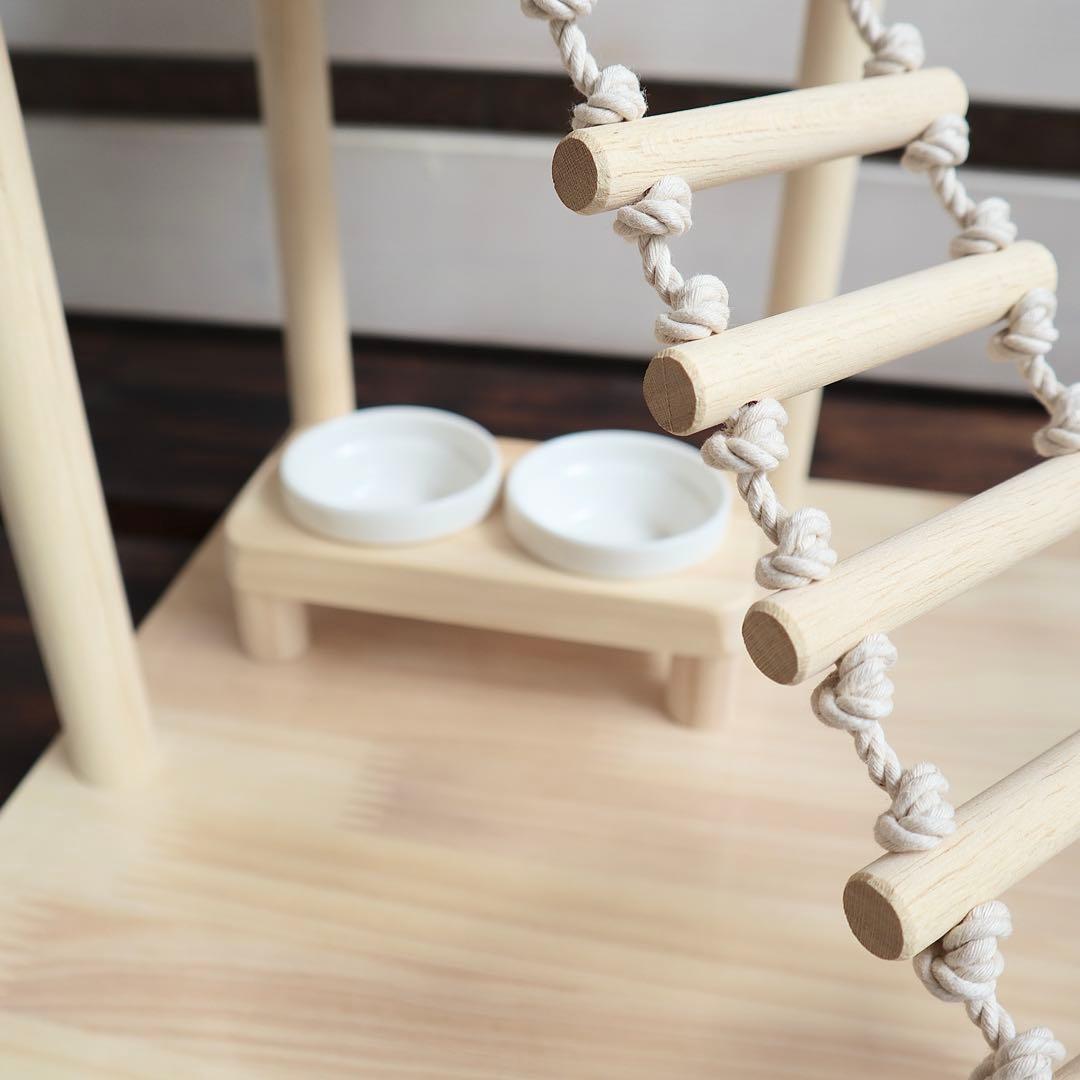 ことりのおおきなあそびば ミラー付き 文鳥 インコ バードアスレチック