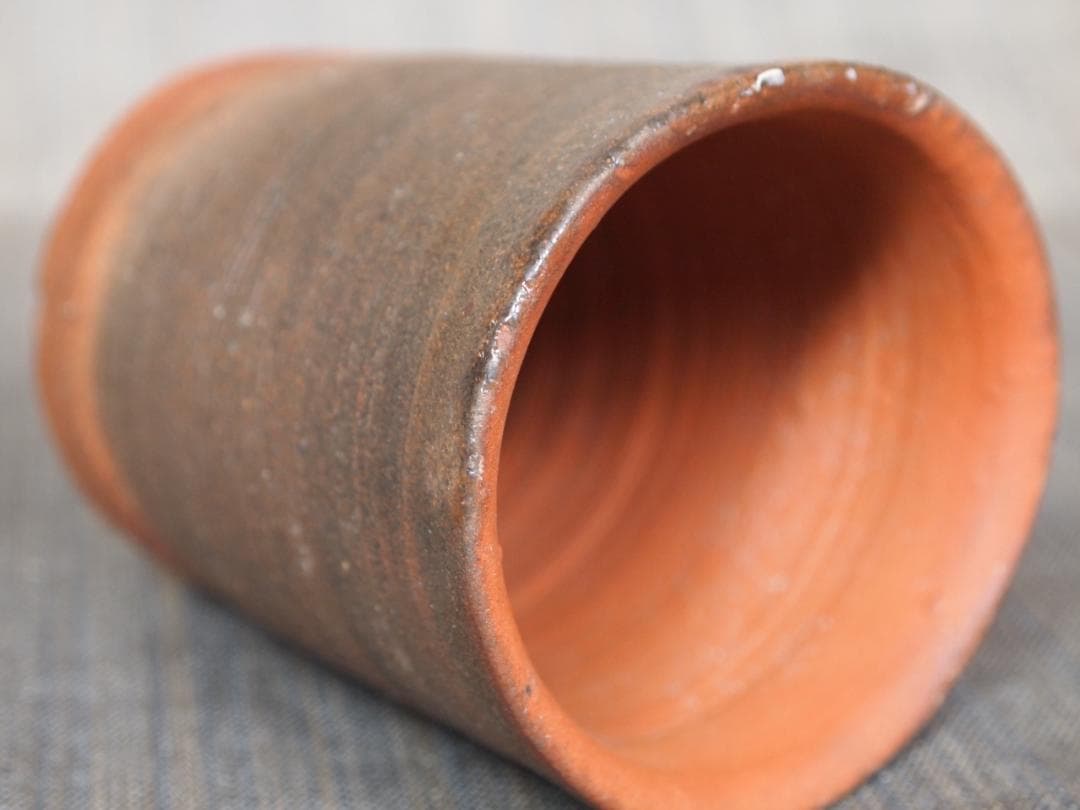 中里隆☆唐津南蛮湯呑☆共箱・栞