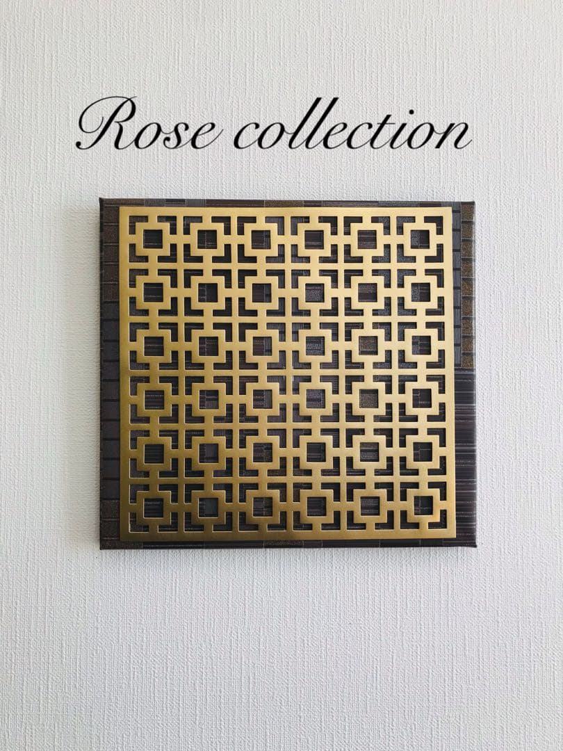 アンティークフランス ダマスク織 四つ葉紋クロス 赤糸小花✙＃刺繍