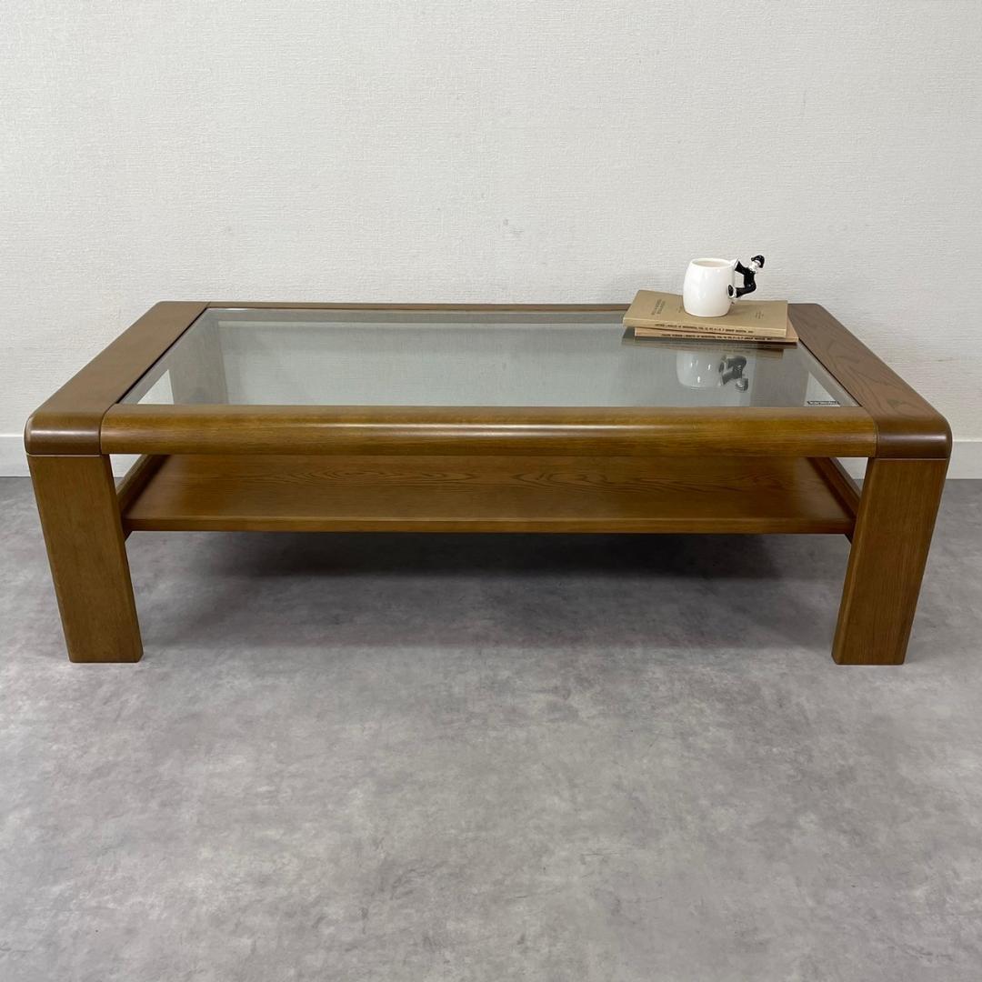 72 カリモク 家具 座卓 テーブル 木工 ビンテージ レトロ センター