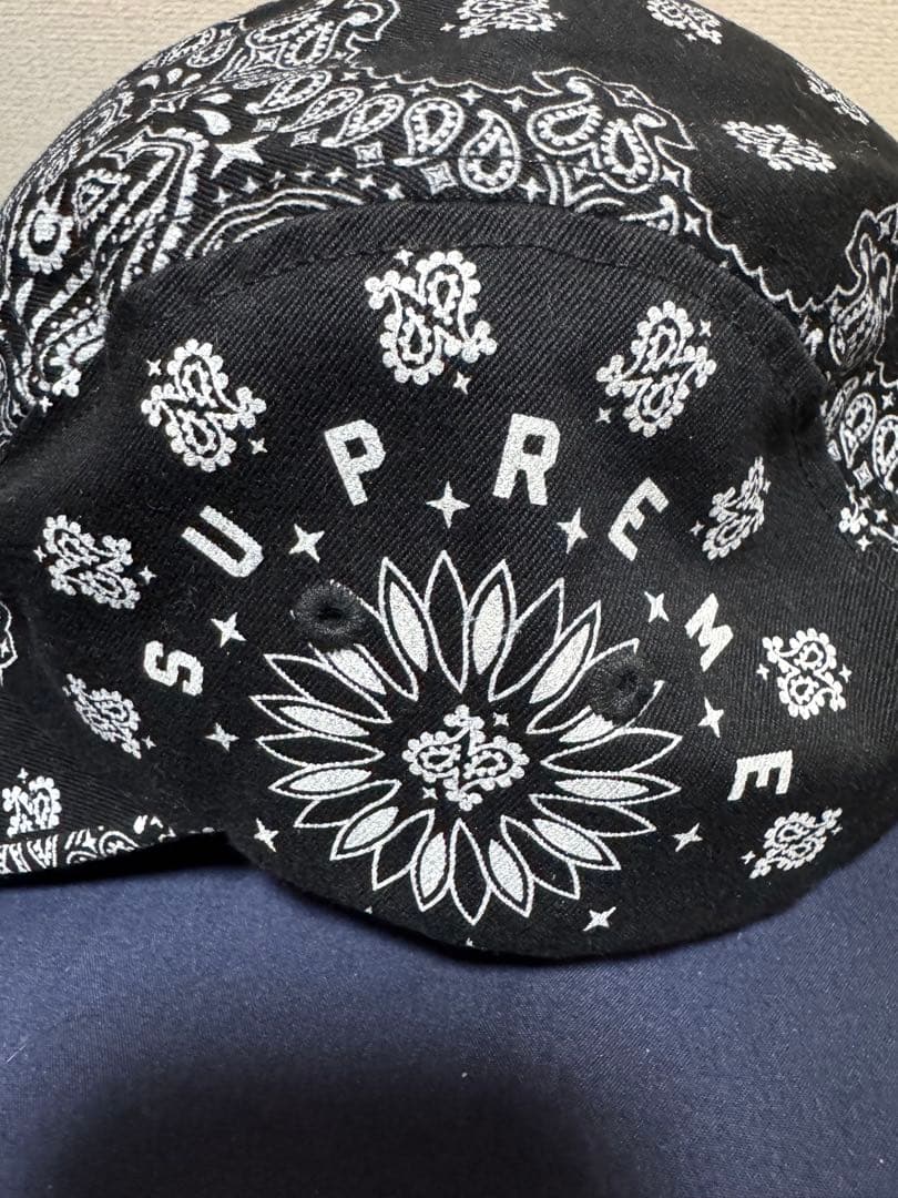 帽子 Supreme Bandana Camp Cap \"Black\"
