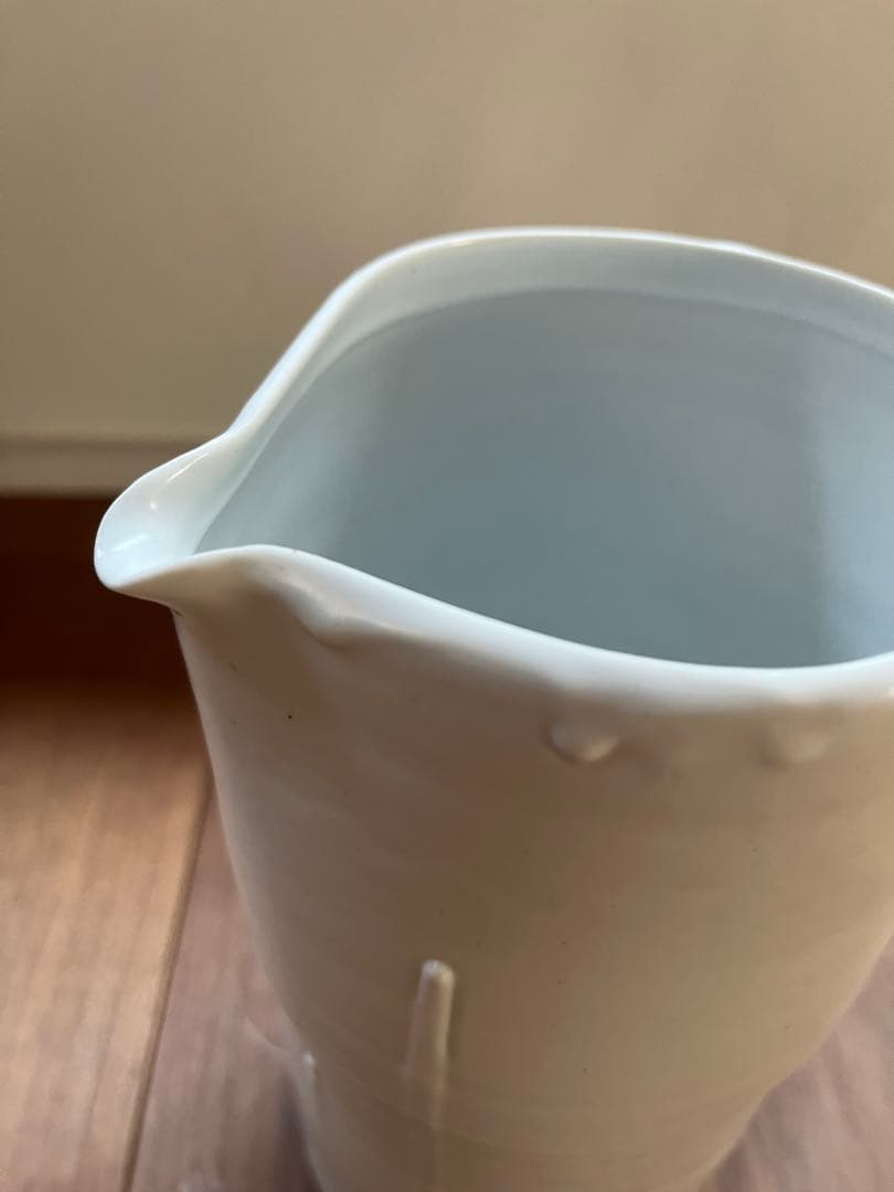 黒田泰蔵　白磁ピッチャー 木箱付き