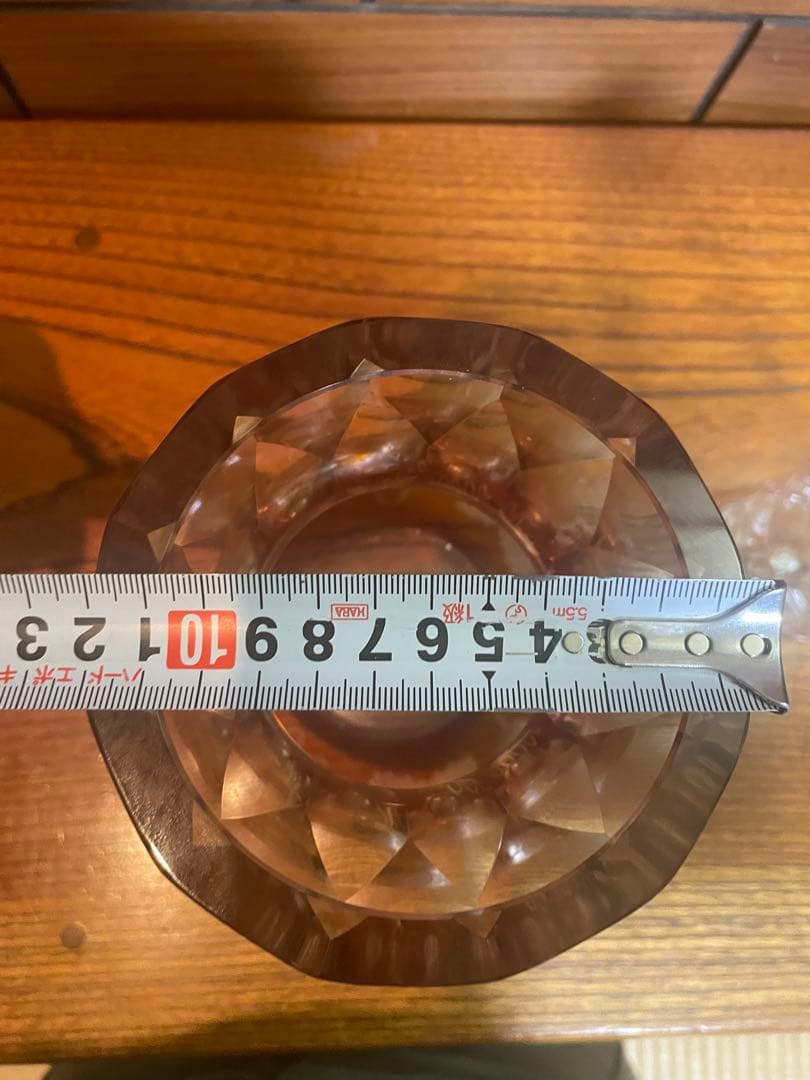 カガミクリスタル 色被せ 黄色 花瓶×1 各務クリスタル 重さ約2.2kg