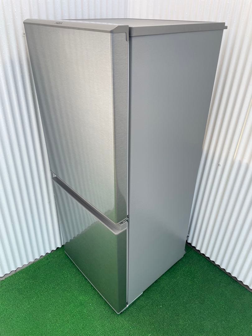 837 アクア ブラッシュシルバー2ドア冷蔵庫 一人暮らし 単身 大容量冷凍室