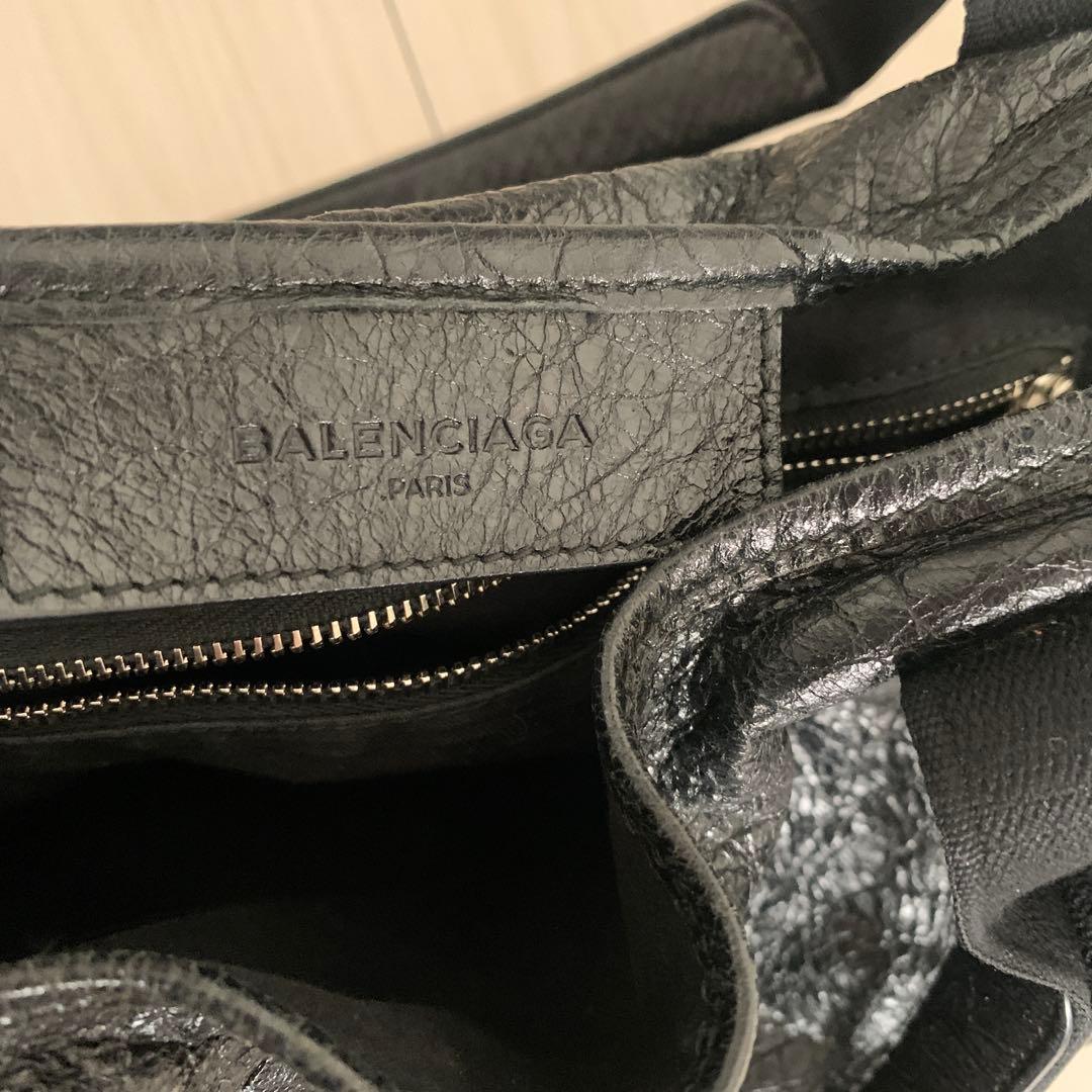 バレンシアガ ネイビーカバス S トートバッグ ブラック