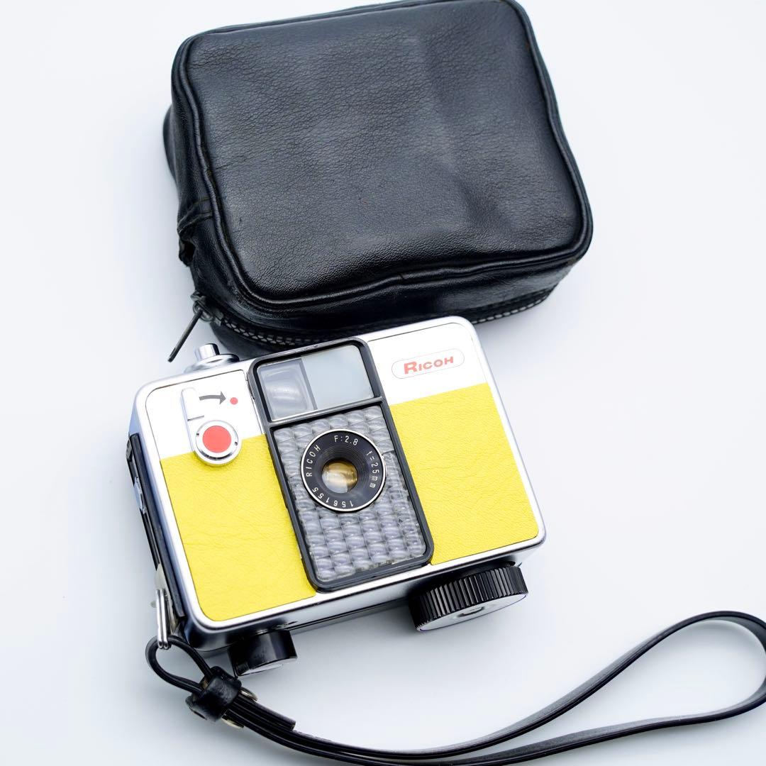 【動作確認・整備・清掃済み＊試写あり】黄色 リコーオートハーフS 動作確認・整備・清掃済み＊試写あり】黄色 リコーオートハーフS 動作