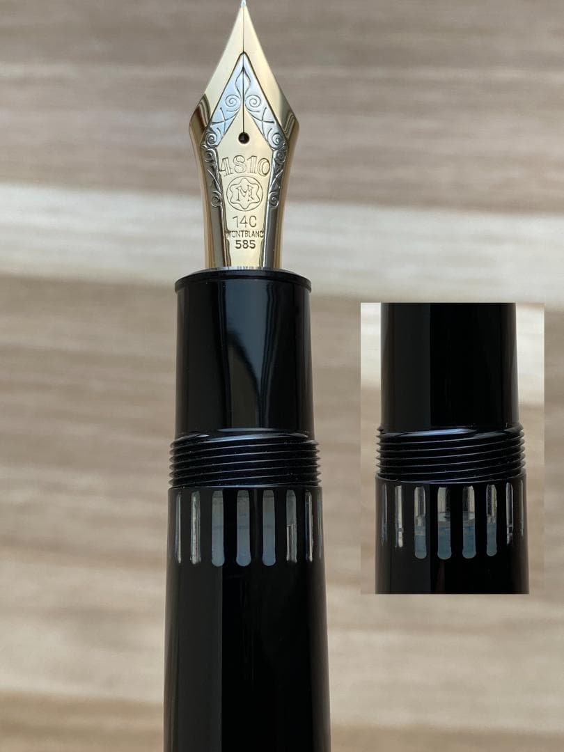 稀少 モンブラン 149 なで肩14C 中金 細字 エボナイト製 万年筆