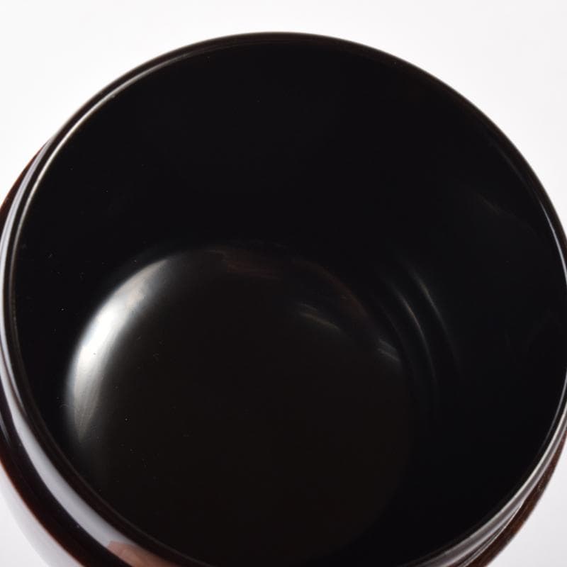 茶道具　山中塗　前端雅峯作　木目　中棗　紫野　前田昌道書付　共箱　V　7072