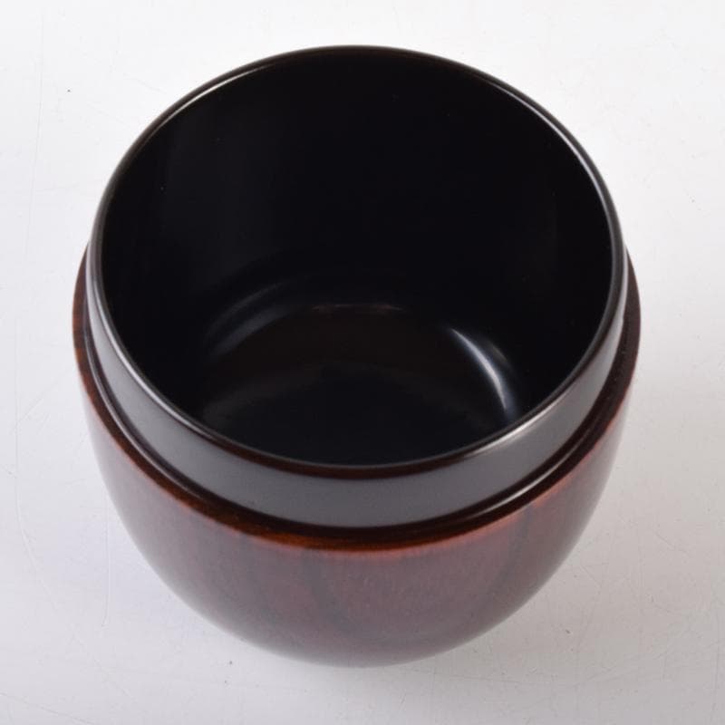 茶道具　山中塗　前端雅峯作　木目　中棗　紫野　前田昌道書付　共箱　V　7072