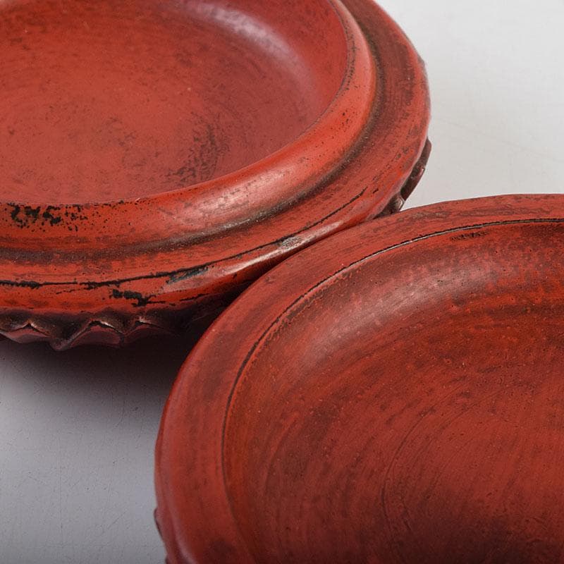 茶道具　鎌倉彫　菊香合　書付箱付　V　R9429