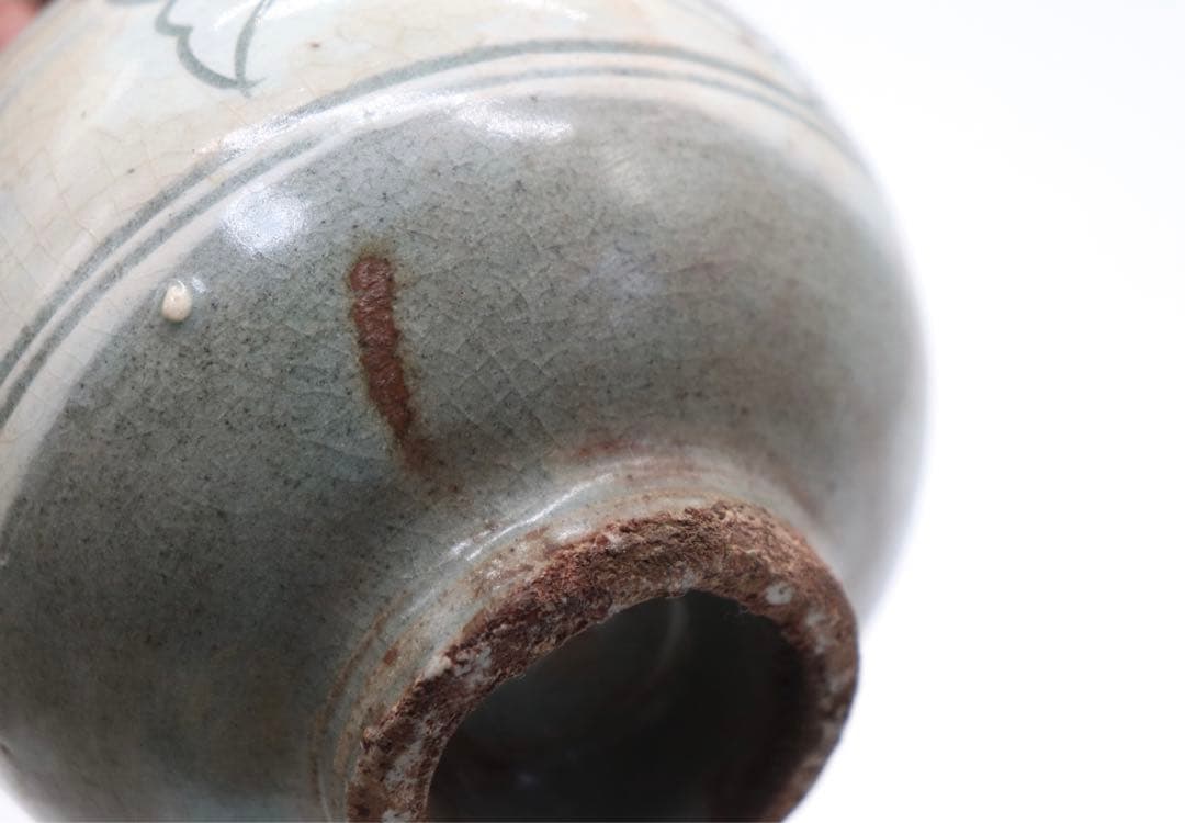 朝鮮 粉青釉 魚紋徳利 訳あり 送料込み0522