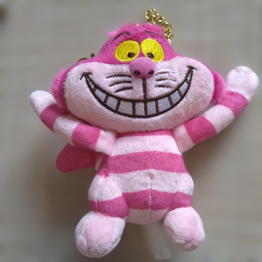 ディズニー不思議の国のアリス チシャ猫ぬいぐるみバッジキーチェーンセット