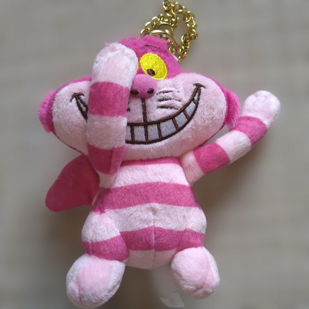 ディズニー不思議の国のアリス チシャ猫ぬいぐるみバッジキーチェーンセット