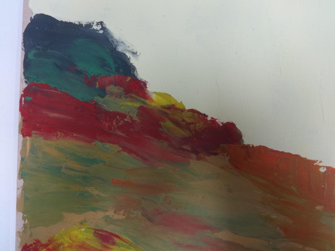 香月泰男 シベリアの丘 シベリア画集 1960年頃　肉筆油彩画　紙本著色・額装