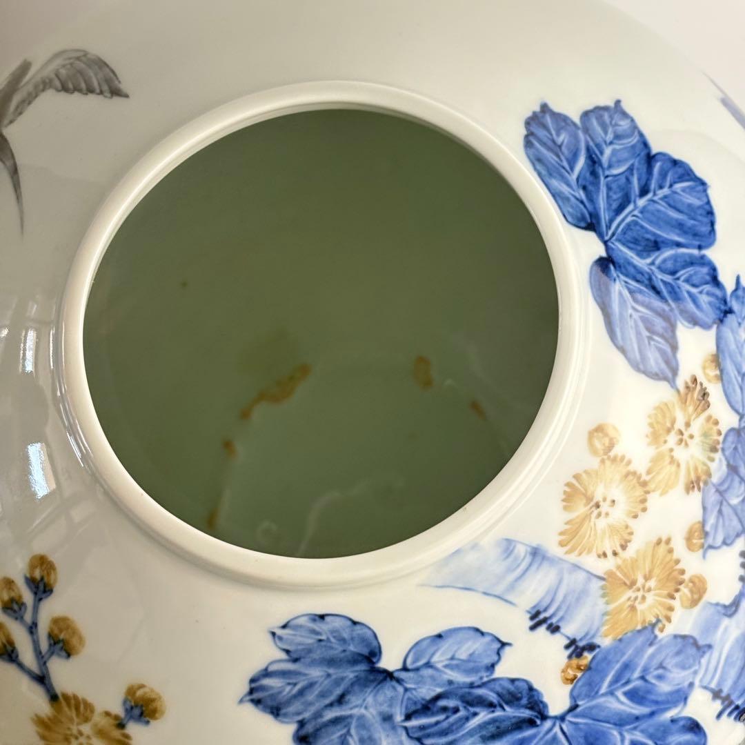 有田焼 山徳窯 染付 細密絵 大花瓶 壷 大壺 花入 花瓶