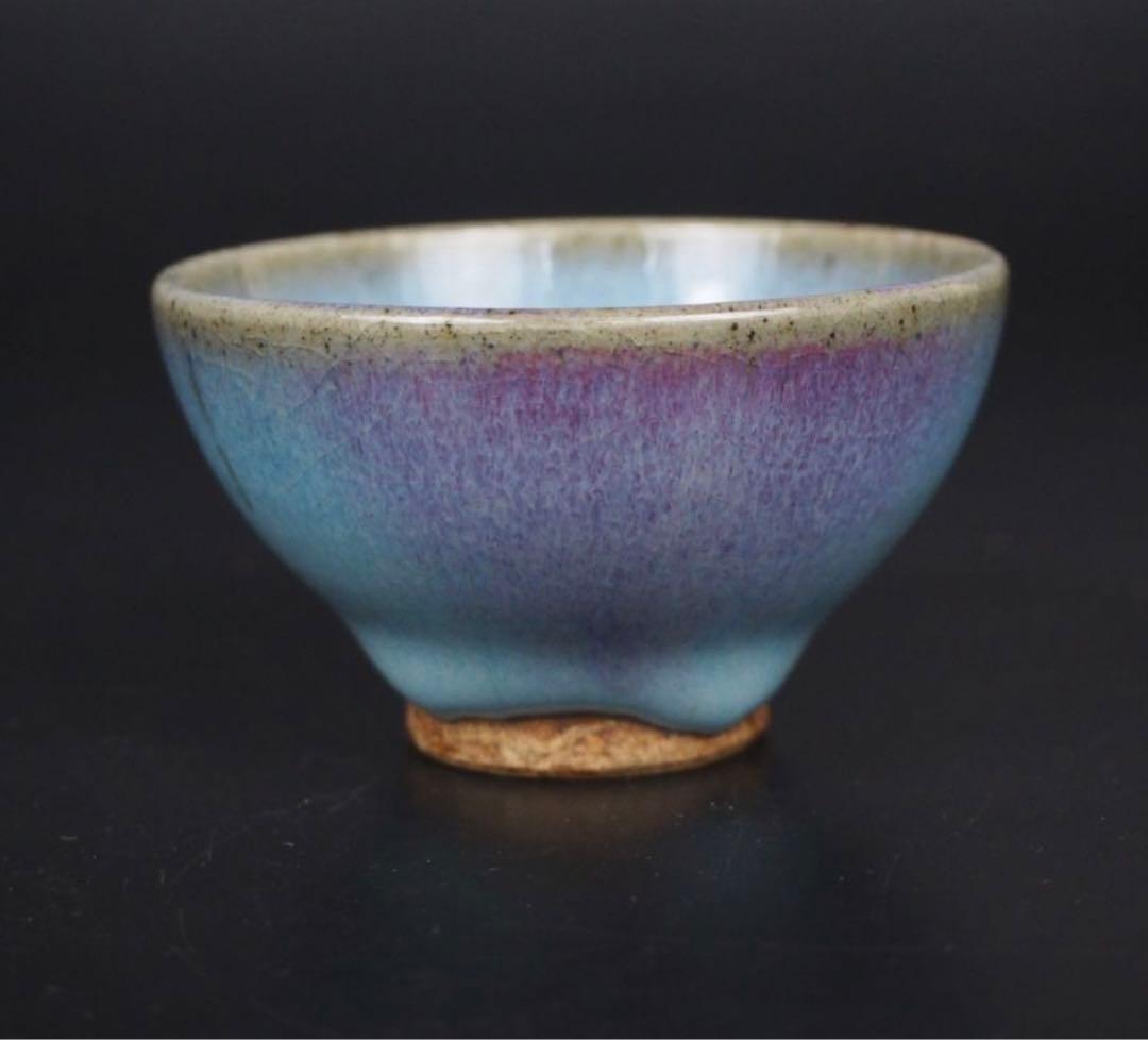 明時代火焔青釉大碗 紫紅釉大鉢水盆辰砂釉窯変釉景徳鎮(B-28)USN