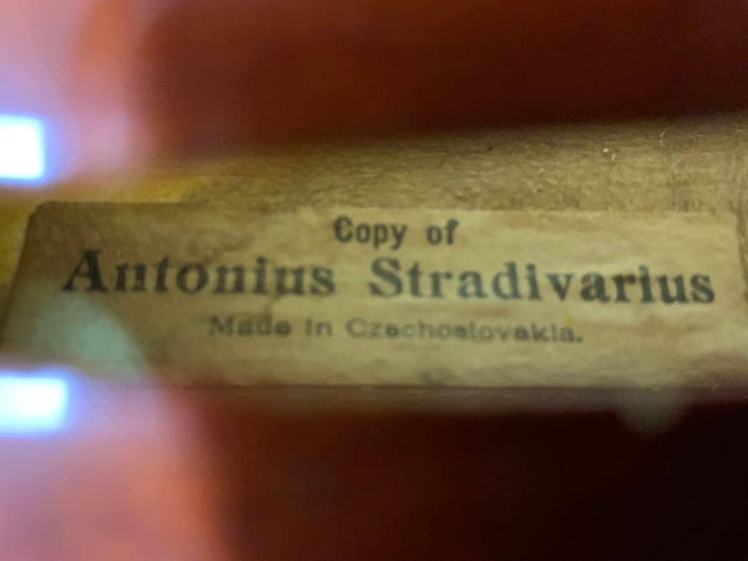 チェコ 工房製 4/4 バイオリン 裏板一枚板