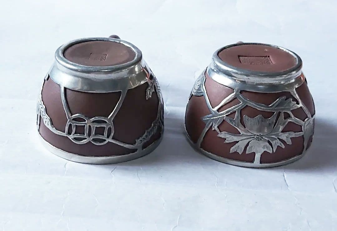 中国茶器セット カップ&ソーサー・急須 紫砂錫細工・装飾 威海新和城