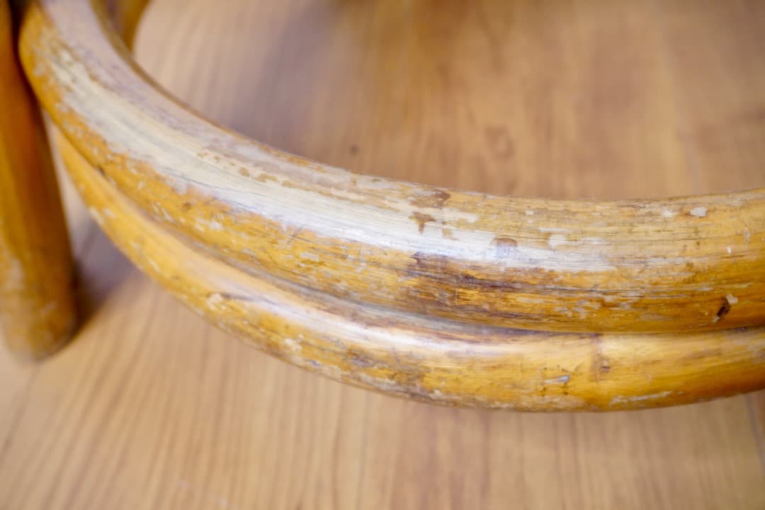 USヴィンテージ ラタン カウンターチェア スツール②