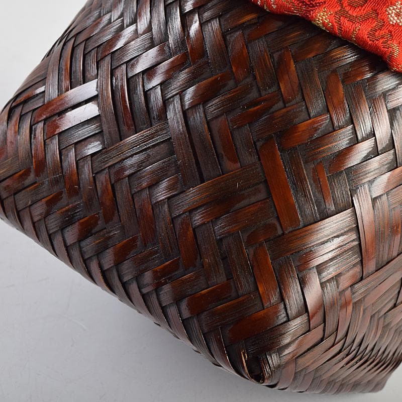 茶道具 御所篭 茶籠 黒楽茶碗 棗など 八点 一式 仕覆付