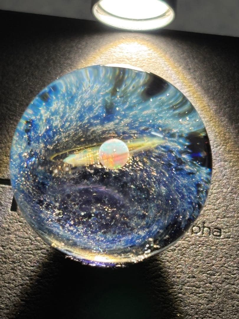 α 宇宙ガラス オーブ ホワイトオパール 戸水賢志 プラスアルファ