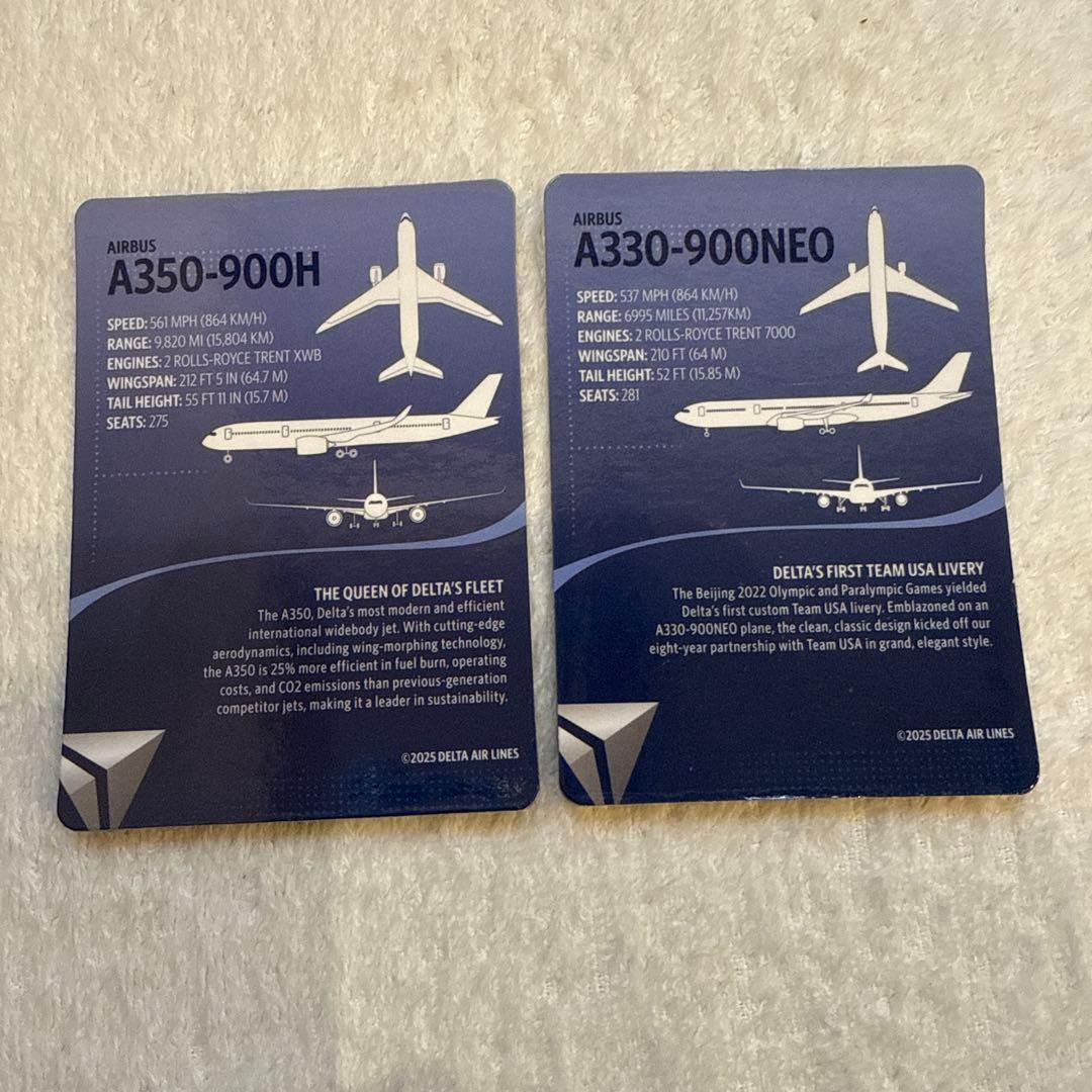 デルタ航空 トレーディングカード2枚セット 新品 レア 入手困難 - メルカリ