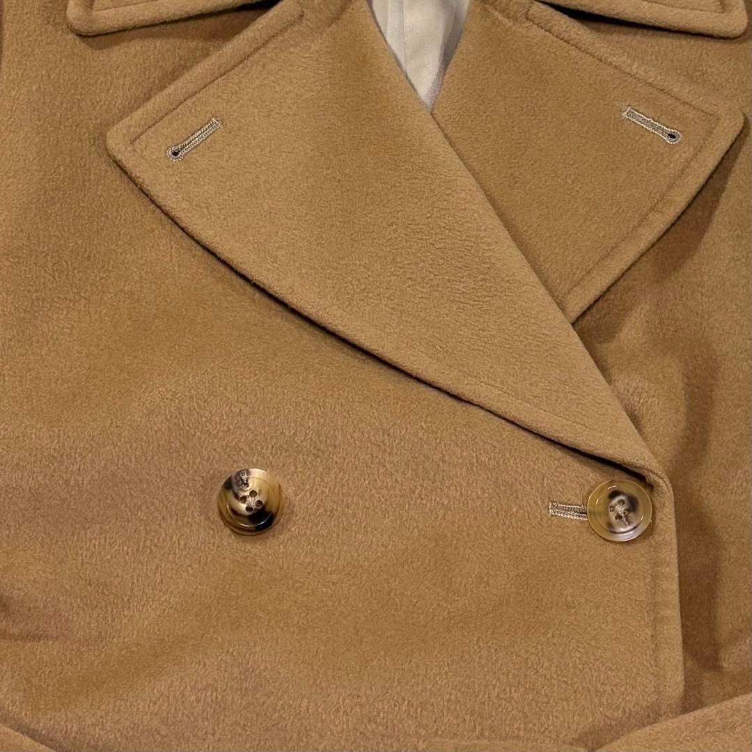 極美品】マダムニコル キャメル カシミア100% ダブルチェスターコート