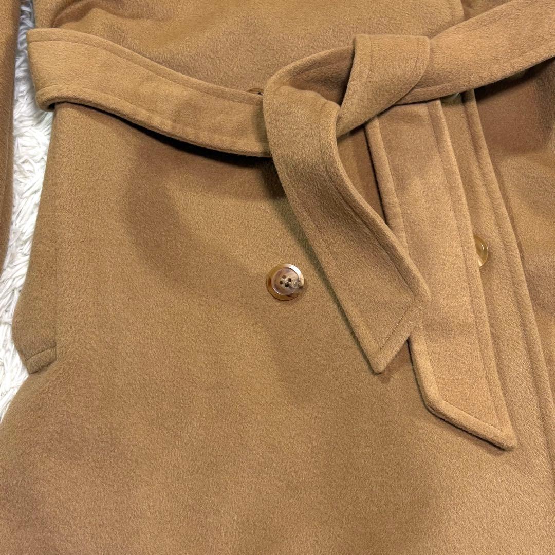 極美品】マダムニコル キャメル カシミア100% ダブルチェスターコート