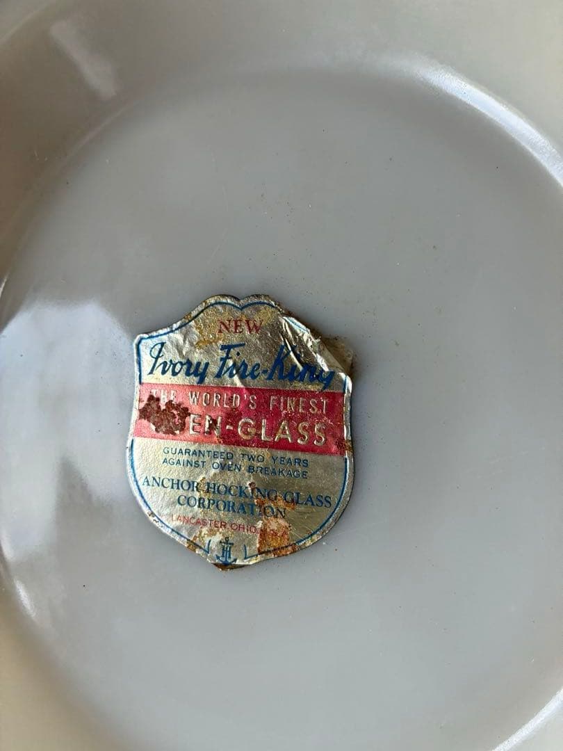 ファイヤーキング パイ プレート キャセロール アイボリー テーブル