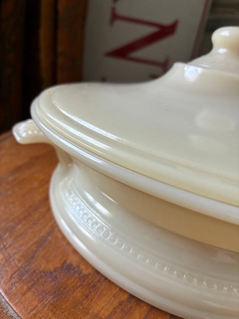 ファイヤーキング パイ プレート キャセロール アイボリー テーブル