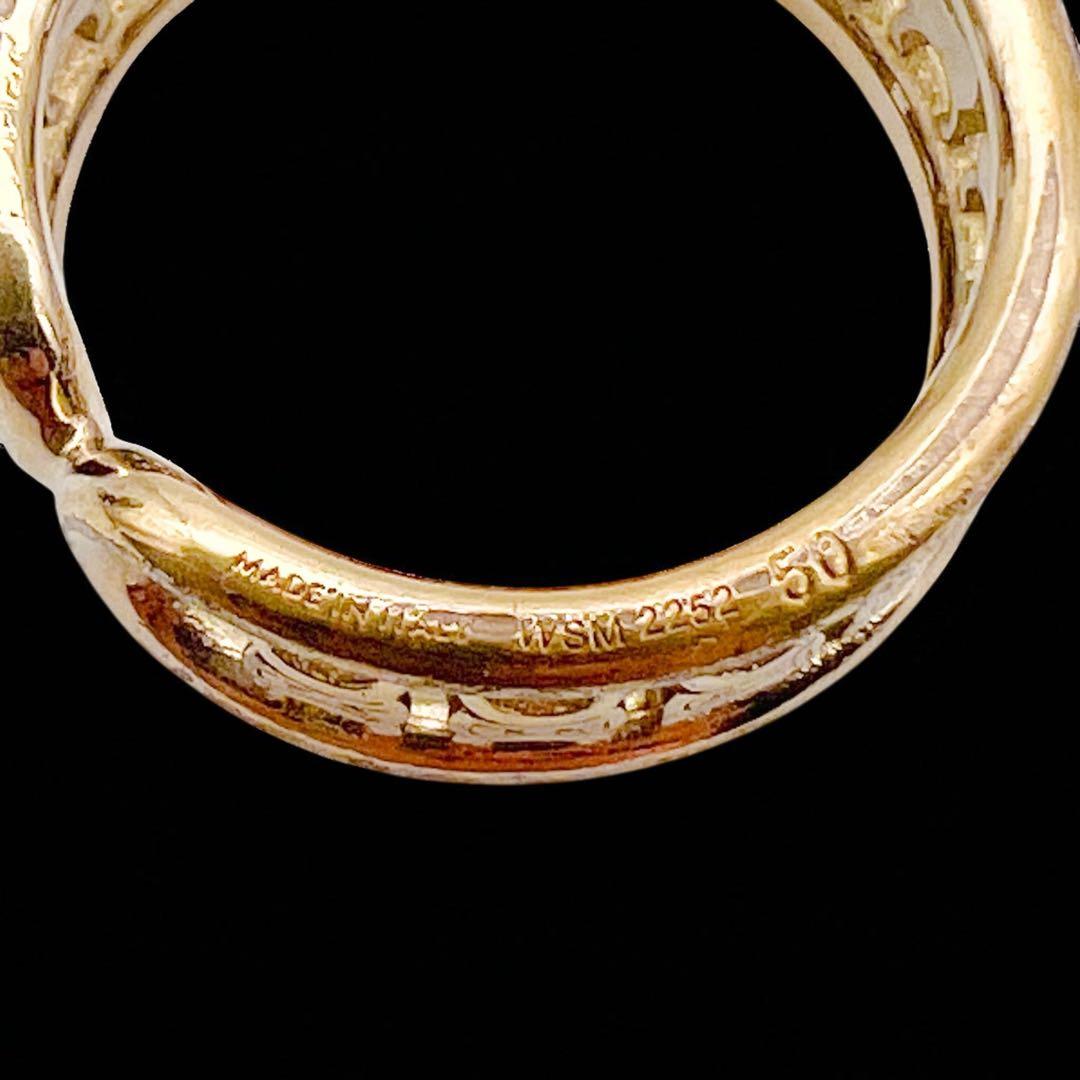 【美品】セリーヌ マイヨン トリオンフ ヴィンテージリング ゴールド　491