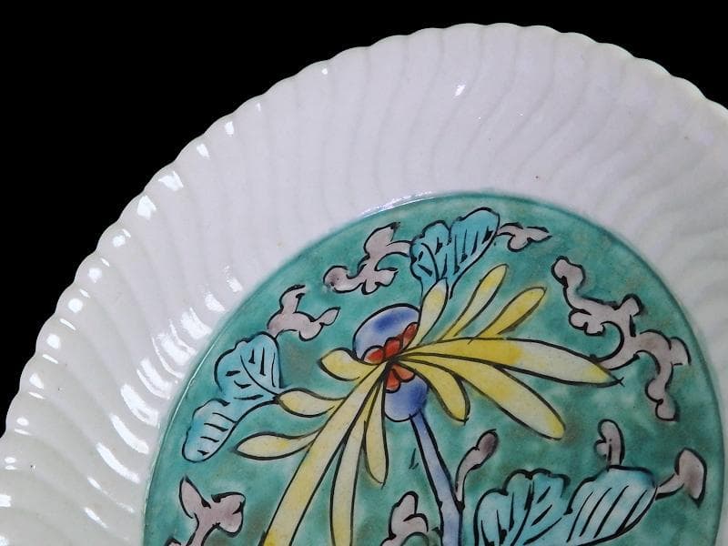 古伊万里 色絵 花に唐草の図 6寸半皿 江戸期 C058AS-CSz - メルカリ