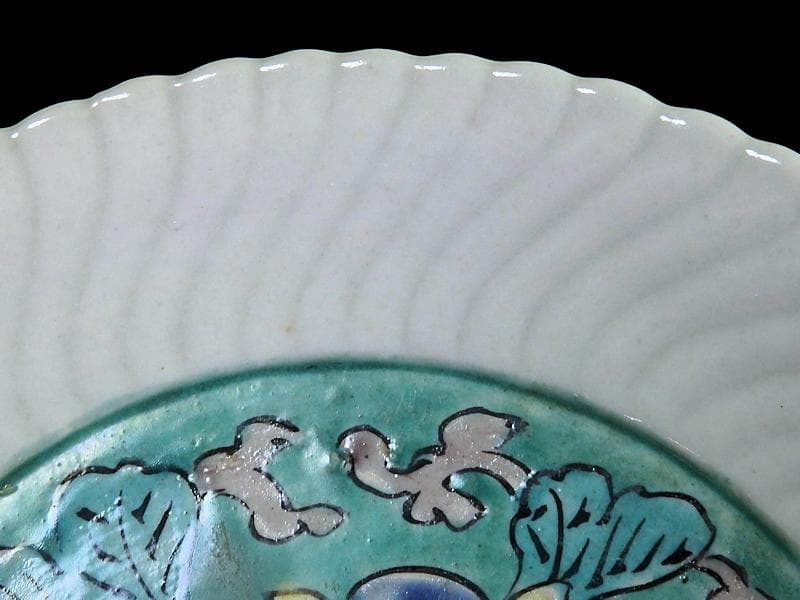 古伊万里 色絵 花に唐草の図 6寸半皿 江戸期 C058AS-CSz - メルカリ