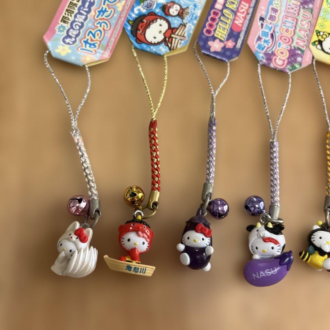 ご当地キティ　栃木県　那須限定　5種セット　根付けストラップ