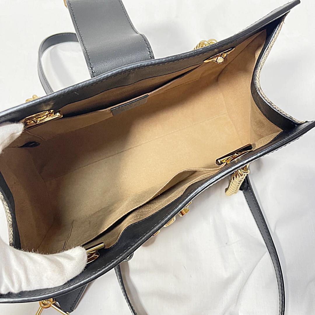 GUCCI グッチ パドロック GGスプリーム ハンドバッグ チェーンショルダー