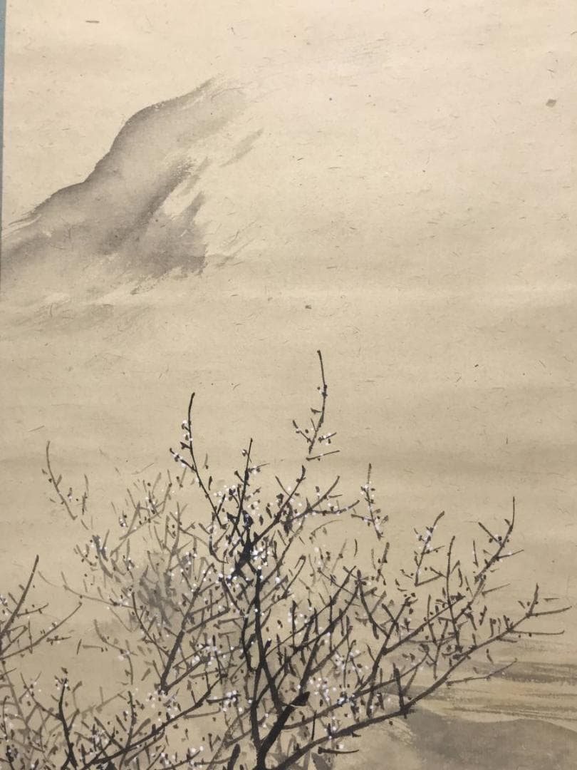 【真作】深田直城/梅林牧童図/山水図/人物図/牛図/掛軸/名家伝来/AC-262